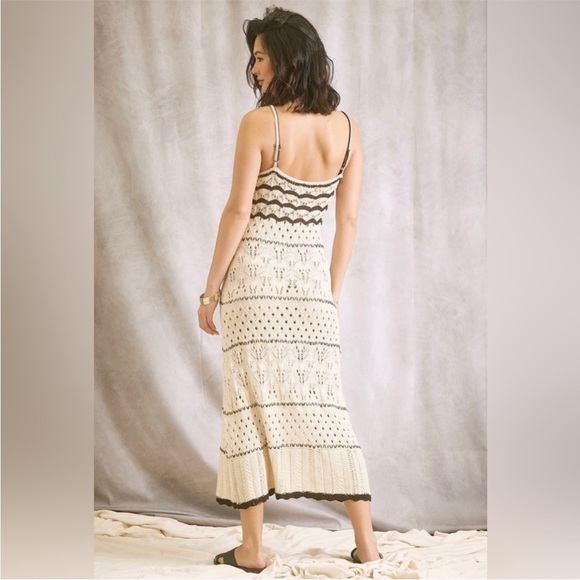 RIHOAS Cream Knit Top with Black Stripe Detail - Picture 4 of 10